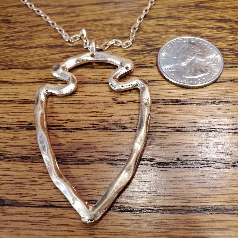 Gold Arrowhead 30" Necklace